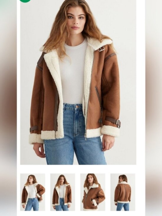 Dynamite Jackets & Blazers - Dynamite Faux Shearling Bomber Jacket